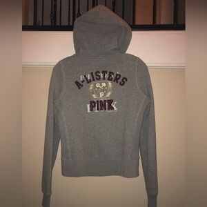 Victoria's Secret PHI Beta PINK Vintage Y2K Gray A-Listers rare hoodie